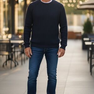 Tommy Bahama Men's Dark Blue Crewneck Sweater